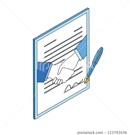 合約和握手 123791636