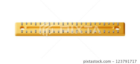3D plastic measuring ruler 123791717
