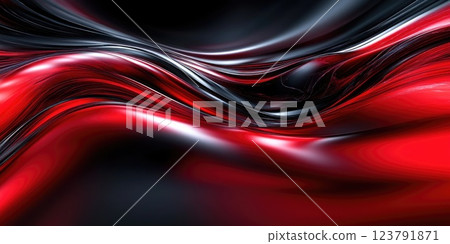 Abstract waves of red and black create a dynamic visual display in soft, flowing textures Abstract waves of red and black create a dynamic visual display in soft, flowing textures 123791871