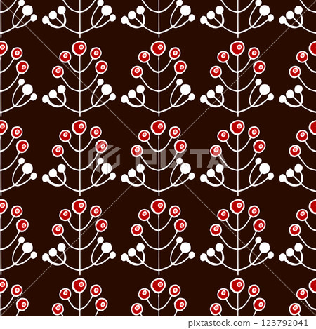Folk bird and flower ornament. Pattern in hand draw style, created for fabrics Folk bird and flower ornament. Pattern in hand draw style, created for fabrics 123792041