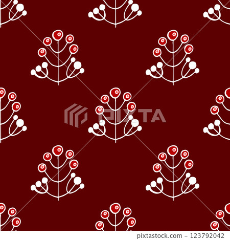 Folk bird and flower ornament. Pattern in hand draw style, created for fabrics Folk bird and flower ornament. Pattern in hand draw style, created for fabrics 123792042