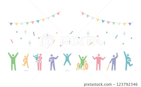 person, group of person, vector 123792346