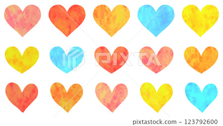 Colorful heart illustration set vector material Colorful heart illustration set vector material 123792600