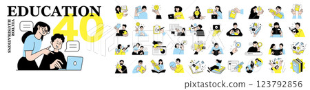 Education illustration set 123792856