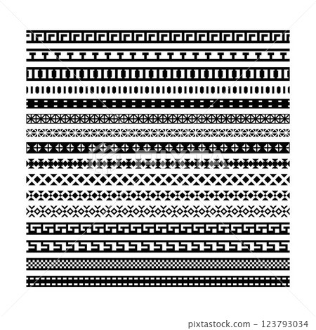 Ancient border frame icon, divider horizontal line vector shape icon for decorative vintage doodle element for design in vector illustration Ancient border frame icon, divider horizontal line vector shape icon for decorative vintage doodle element for design in vector illustration 123793034