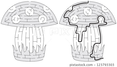 Mushroom maze 123793303