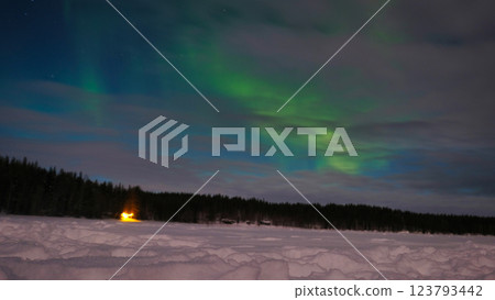 A faint glimpse of the aurora A faint glimpse of the aurora 123793442