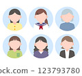 Women's simple icon set 02 123793780