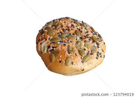 Buns with pumpkin seeds and sesame seeds Buns with pumpkin seeds and sesame seeds 123794019