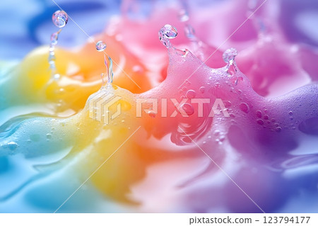 Vibrant Watercolor Splashes for Creative Design and Art Projects Generative AI 123794177