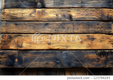 Rustic Wooden Planks Texture for Interior Design and Background Concepts Generative AI 123794265