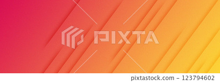 Abstract bright background with geometric lines and grainy texture in red and yellow hues 123794602