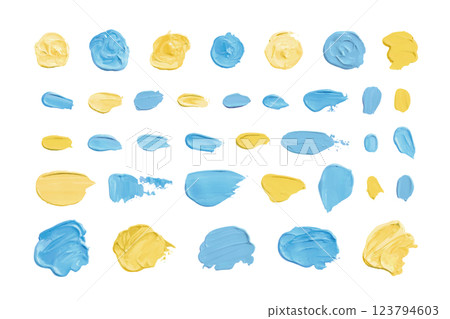 清爽可愛立體油漆塗抹抽象裝飾插畫套裝油漆顏料油漆厚塗層 清爽可愛立體油漆塗抹抽象裝飾插畫套裝油漆顏料油漆厚塗層 123794603