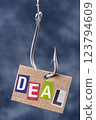 DEAL on fishing hook suggests offer that sounds tempting but may not be legitimate 123794609