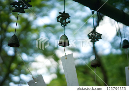 The sound of Nanbu wind chimes ringing out in early summer The sound of Nanbu wind chimes ringing out in early summer 123794853