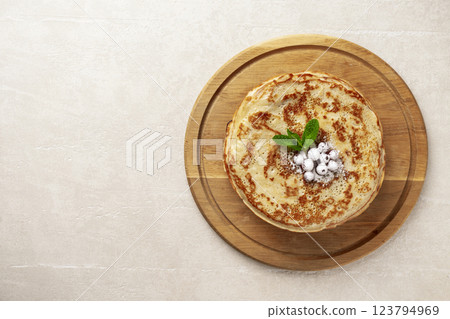 Homemade Crepes pancakes 123794969