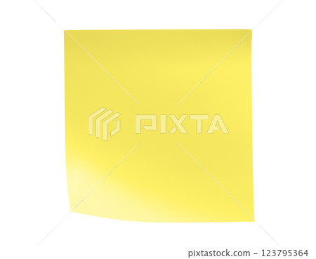 Yellow sticky note 123795364