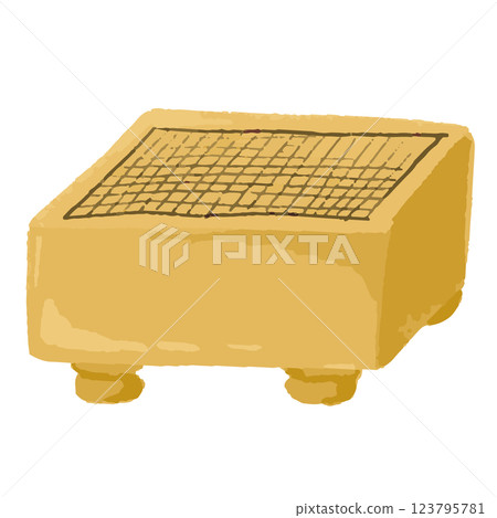 Hand-drawn illustration of a go board 123795781
