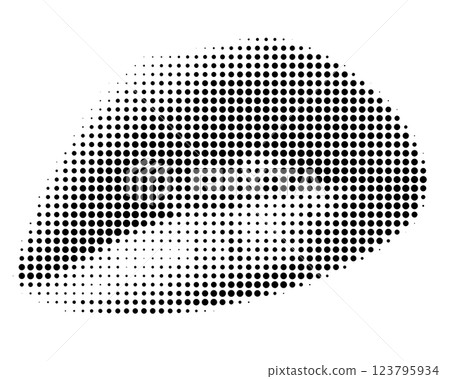 Abstract Halftone Lips with High Contrast 123795934