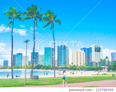 Sea, summer, beach image Hawaii Sea, summer, beach image Hawaii 123796309