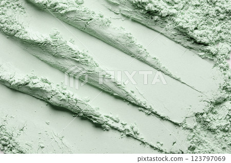 The texture of dry cosmetic clay for a skin mask. 123797069