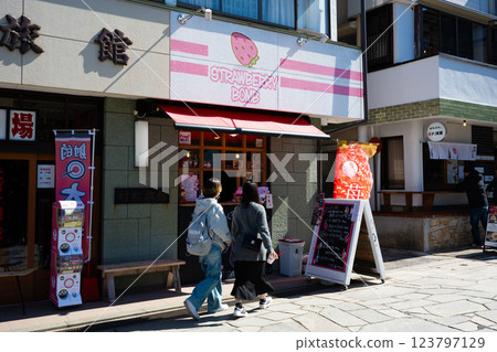 Ikaho Onsen Stone Steps Street Scenery 123797129