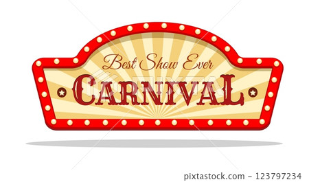 Light bulb carnival signboard 123797234