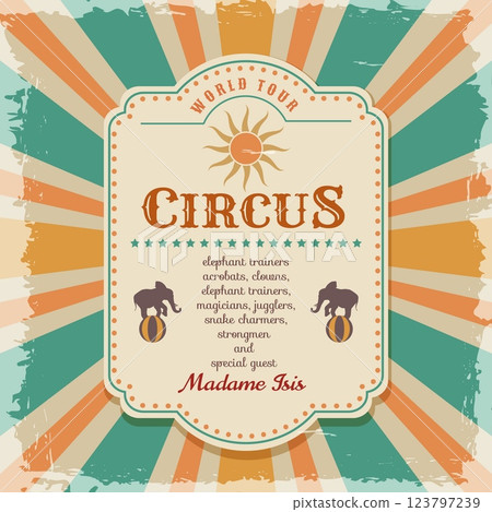 Circus tour show poster Circus tour show poster 123797239