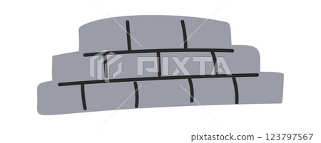 Brick wall hand drawn element 123797567