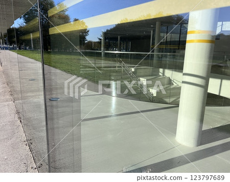 Reflections on glass buildings. Lithuania Reflections on glass buildings. Lithuania 123797689
