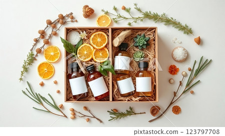 Artisanal Wellness Collection Natural Self-Care Gift Boxes Featuring Botanical Elements and Handcrafted Spa Essentials Artisanal Wellness Collection Natural Self-Care Gift Boxes Featuring Botanical Elements and Handcrafted Spa Essentials 123797708