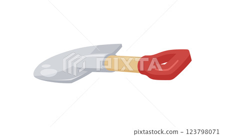 Illustration of a shovel at a digging angle Illustration of a shovel at a digging angle 123798071