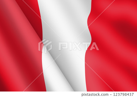 Peru waving flag 3d illustration 123798437