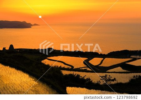 [山口縣]多哥Hat多梯田日落 123798692