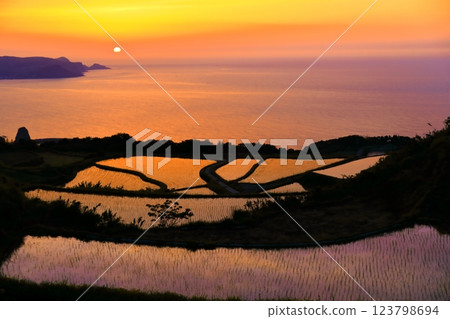 [山口縣]多哥Hat多梯田日落 123798694