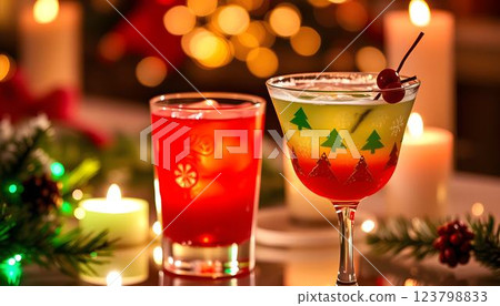 Merry Mixology: Colorful Christmas Cocktails to Brighten the Season 123798833