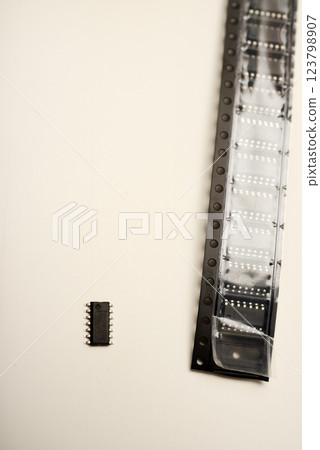 The microcircuit is in the packing tape. 123798907