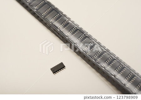 The microcircuit is in the packing tape. 123798909