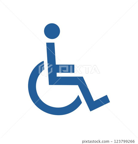 Wheelchair logo. Accessibility logo. 123799266