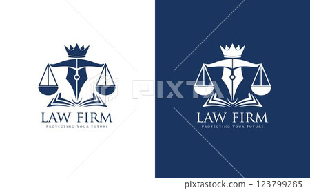 Law firm logo. justice scale vector. justice logo. lawyer logo. law vector Law firm logo. justice scale vector. justice logo. lawyer logo. law vector 123799285