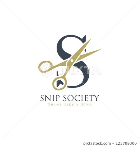 Hair salon logo. barber shop logo. scissors logo. salon vector. Hair salon logo. barber shop logo. scissors logo. salon vector. 123799300