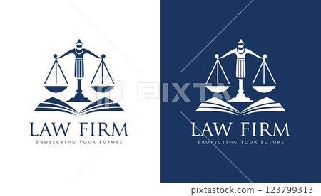 Law icon. Law firm logo. justice vector. attorney logo. law vector 123799313