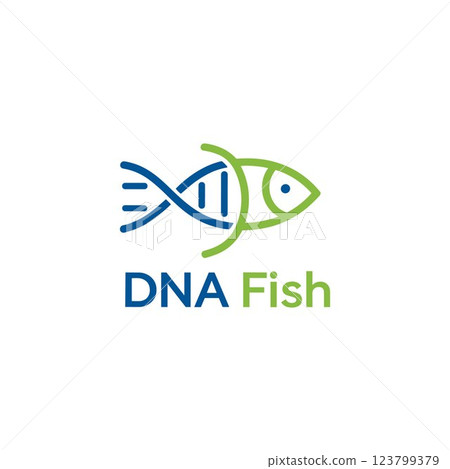 Bioengine logo. DNA fish logo. Fish vector. Fish icon Bioengine logo. DNA fish logo. Fish vector. Fish icon 123799379