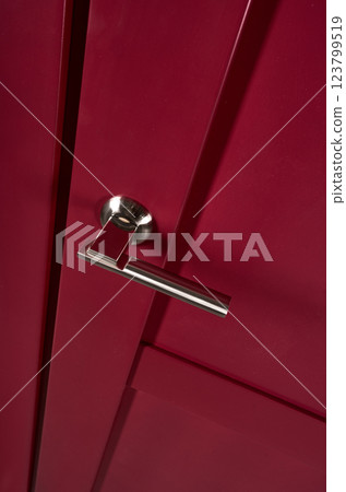 Closed wooden door Closed wooden door 123799519