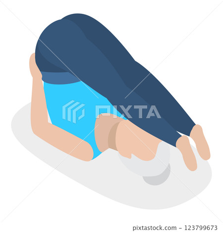 3D Isometric Flat Vector Illustration of Chakra Systems , Collection of Yoga Poses for Women. Item 8 3D Isometric Flat Vector Illustration of Chakra Systems , Collection of Yoga Poses for Women. Item 8 123799673