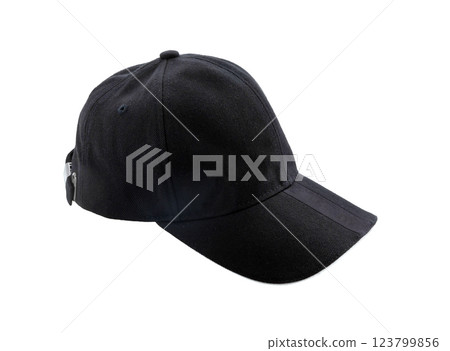 black baseball cap on white 123799856