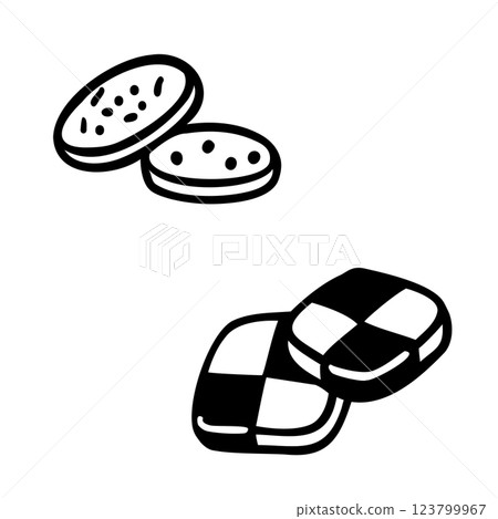 簡單的餅乾插畫素材 123799967