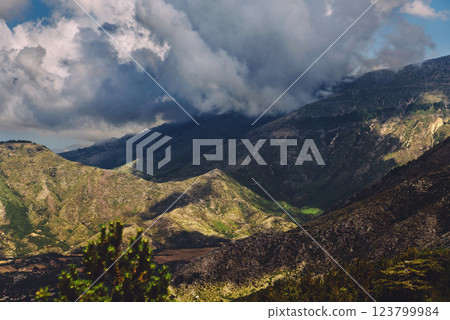 Mountains and Valleys in Llogara National Park 123799984