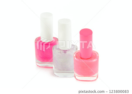 Set of Nail polish isolated on white. 123800083