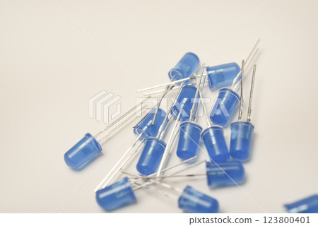 Blue LED lamps. Electronic LED element. Blue LED lamps. Electronic LED element. 123800401